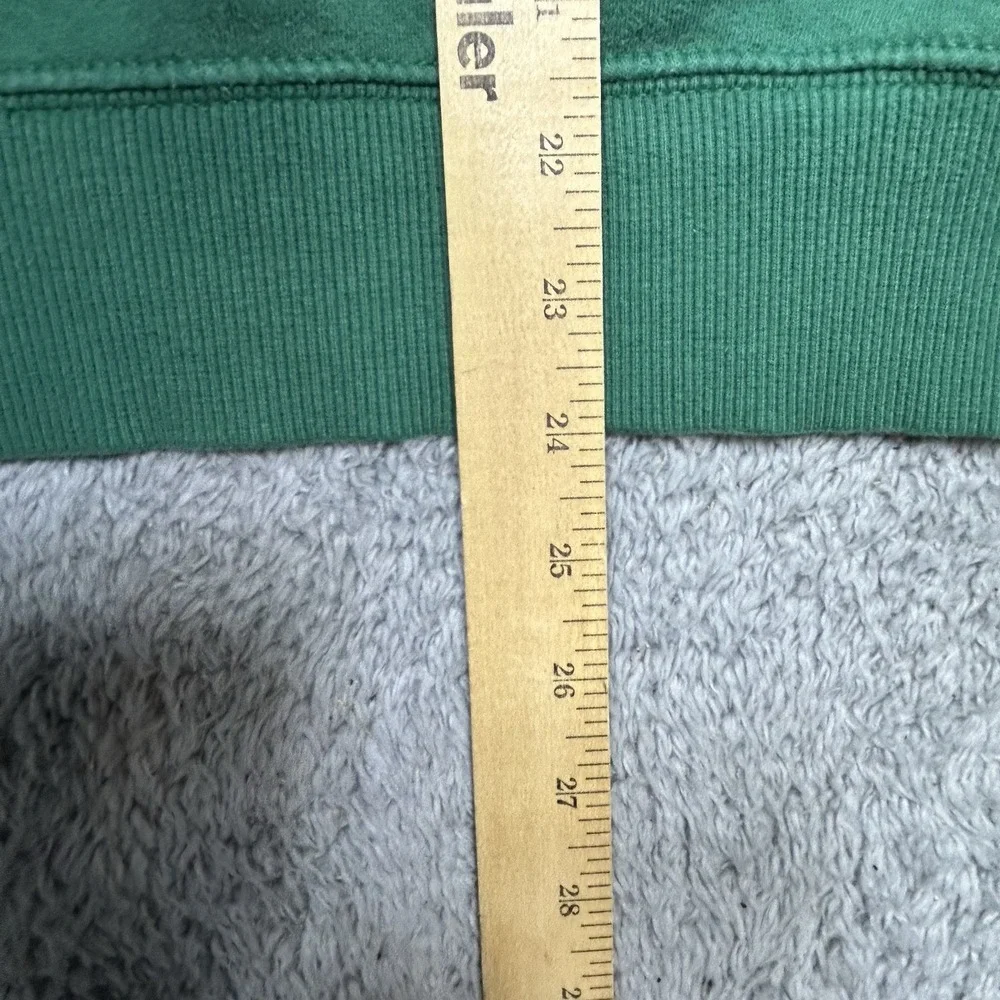 NORTH FACE Hoodie Men's M Green Black Stripe Outdoor Hiking Sweatshirt *HOLE